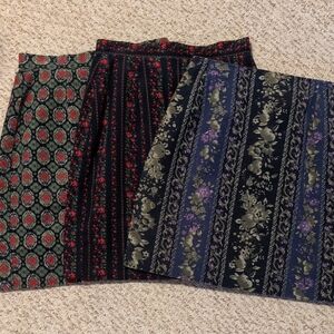 Vintage Laura Ashley Corduroy Pencil Skirts Set Of 3 1992-1993